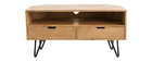 Mueble TV angular de madera de mango maciza y metal 100 cm VIBES